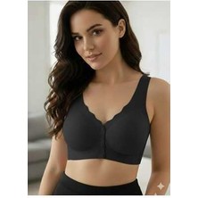 M.F.Ö Lingerie Lazer Kesim Dikişşiz Önden Düğmeli Çıtçıtlı Balensiz Hayalet Sütyen