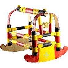  renkli ahşap oyuncak beşik tahta oyuncak beşik