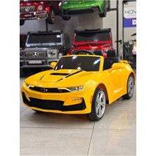 Camaro Akülü Araba (Isme Özel Plaka Hediyeli) Sarı 12 Volt Uzaktan Kumandalı