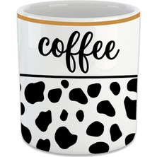 Yazılı Espresso ve Double Türk Kahvesi Fincanı, Şık Kulpsuz Bardak