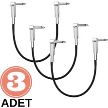 Erga Müzik Pedal Bağlantı Kablosu Efekt Pedal Ara Kablosu Çift Jaklı Jack L/l 3 Adet