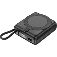 S-Link M10L 10000MAH Powerbank Siyah 15W Magsafe Hızlı Şarj 22.5W PD ve QC3.0 Çıkış Gücü