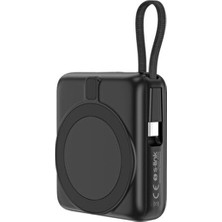 S-Link M10L 10000MAH Powerbank Siyah 15W Magsafe Hızlı Şarj 22.5W PD ve QC3.0 Çıkış Gücü