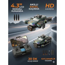 FaroxTech JS39 Drone 4.3" LCD Ekranlı Kumandalı Akıllı Engel Kaçınma Hd Kamera Katlanabilir Mini Drone