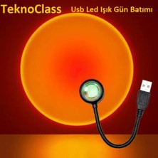 TeknoClass USB LED Gün Batımı Tek Mod Projektör Lambası Fotoğraf Çekim Işığı Dekoratif Işık LED Aydınlatma