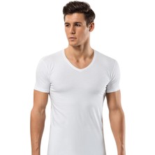 Erdem Erkek V Yaka Kısa Kollu Pamuklu 6'lı Paket Atlet 1119