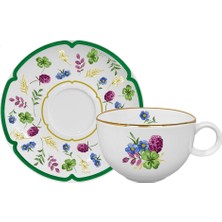 Çiçekli 2'li Türk Kahvesi Fincanı Seti, Şık ve Zarif Tasarım