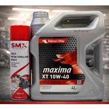 Petrol Ofisi Maxima Xt 10W-40 4litre Motor Yağı Apı Sl/cf Acea A3/b4 ve Smx Susuz Motor Temizlemespreyi