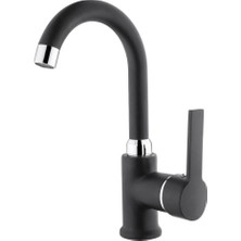 Belle Fusion Mey Ithalat® Itimat Idea Siyah 563KCB Kuğu Lavabo Bataryası