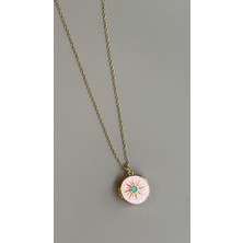 Beta Moda Hub Kapaklı Güneş Kolye - Pembe