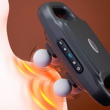 Belle Fusion Mey Ithalat®4 Başlıklı Masaj Tabancası – 12W Derin Doku & Kas Ağrısı Giderici, 20 Seviye & 6 Mod - Siyah