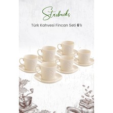 6'lı Türk Kahvesi Fincan Seti, Şık ve Kullanışlı Tasarım