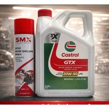Castrol Gtx Lpg 20W-50 4 Litre Motor Yağı ( Üretim Yılı 2026)+ Smx Susuz Motor Temizleme Spreyi