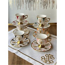 Harold Türk Kahve Fincanı Takımı, 6 Kişilik, 12 Parça, Şık ve Kaliteli Set