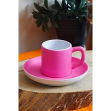 Renkli Türk Kahvesi Fincanı Seti 100ML, Tek Kişilik, 2 Parça