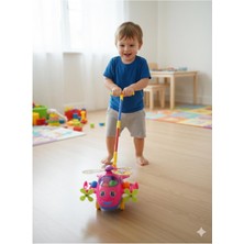 abnturk Oyuncak Uçak Renkli Tekerlekli Baston Sopalı Uçak