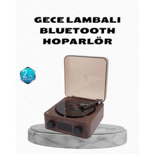 Belle Fusion Mey Ithalat® Gece Lambası Bluetooth Hoparlör Dijital Saat Çok Fonksiyonlu Su Dalgası Işıklı