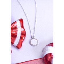 İnnuendo Jewelry 925 Ayar Gümüş Aynalı Taşlı Kolye