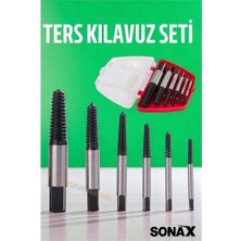 Belle Fusion Mey Ithalat® Ters Kılavuz 6 Lı Set Saf Çelik Kırık Civata Vida Sökücü Kırılmış Vida Civata Sökme Aparatı