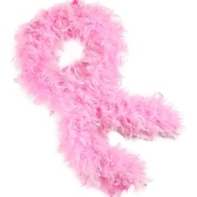 Belle Fusion Mey Ithalat® Pembe Renk Kabarık Kalın Otriş Boa Tüy 6 cm Genişlik 180-200 cm Uzunluk