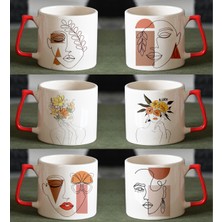 Minimal Tasarımlı 6'lı Türk Kahvesi ve Espresso Fincanı Seti