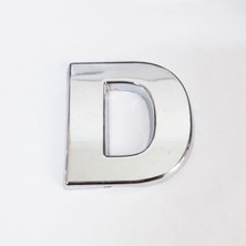 Belle Fusion Mey Ithalat® Cemax D Harfi  3,75 cm Krom Yapışkanlı