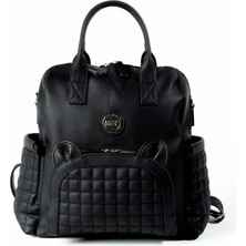 Belle Fusion Mey Ithalat®   Kitty Deri Anne Bebek Bakım Sırt Çantası 7271 Siyah