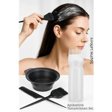 Belle Fusion Mey Ithalat® Saç Boyama Seti 3’lü ve Saç Boyası Eşit Dağıtım Şişesi  Tarak, Seti Fırça, Boya Kabı