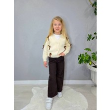 Miviko Kız Çocuk Takımı  3lü Ust  Triko Içi Uzun Kollu  Badi Alt  Kot Pantolon Bayramlık ve  Mevsimlık Süper  Kalite  Pamuk Kumaş