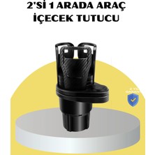 Belle Fusion Mey Ithalat® Araç Ikili Bardak Tutucu Ayarlanabilir Genişlik 360° Döner Sistem
