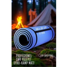 Belle Fusion Mey Ithalat® Uyku Matı - Kamp Matı - Piknik Çadır Matı 11 mm Çift Taraflı Mavi