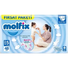 Belle Fusion Mey Ithalat®   Bebek Bezi Fırsat Paketi 5 Beden 11-18 kg 48 Adet