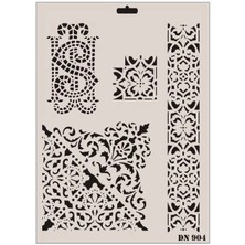 Belle Fusion Mey Ithalat® Rich Dantel Seri DN-904 Stencil 35X25 cm