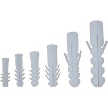 Belle Fusion Mey Ithalat® Plastik Dubel Beyaz 8 mm ( 100 Adet )