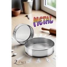 Belle Fusion Mey Ithalat® Metal Un Eleği 15 ve 24 cm 2 Li Set