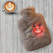 Belle Fusion Mutlu Robot Hayvan Figürlü Gri Peluş Sıcak Su Torbası 1 Lt – Yumuşak Kılıf, Uzun Süre Sıcak Tutan Termal Su Torbası