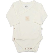 Belle Fusion Mey Ithalat®   Organic Modal Flying Balloons Kruvaze Uzun Kol Body BS17121 Ekru