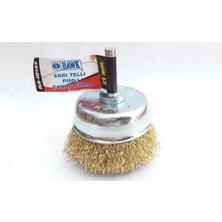 Belle Fusion Mey Ithalat® Hawk HA10147 Pimli Sarı Tel Çanak Fırça 65 mm