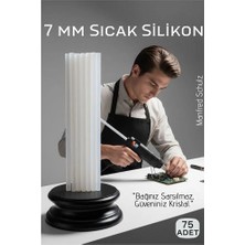 Belle Fusion Mey Ithalat® 75'li Set: 7mm Ince Ultra-Şeffaf Profesyonel Sıcak Silikon – Kristal Berraklığında Güçlü Yapışkan