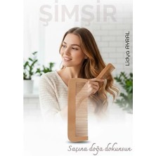 Belle Fusion Mey Ithalat® Doğal Şimşir Ahşap Tarak – 16 Cm, Anti-Statik, Kepek Karşıtı ve El Yapımı