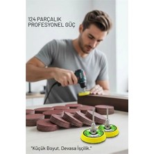 Belle Fusion Mey Ithalat® Pimli 50MM Cırt Zımpara Taban Seti 124 Parça Matkap ve Gravür Uyumlu Profesyonel Hobi Seti