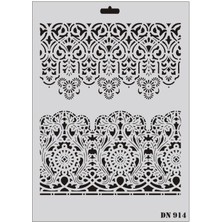 Belle Fusion Mey Ithalat® Rich Dantel Seri DN-914 Stencil 35X25 cm