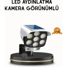 Belle Fusion Mey Ithalat® Güneş Paneliyle Şarj Olan Hareket Sensörlü Dış Mekan Güvenlik Lambası Ayarlanabilir