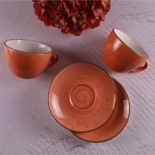 Şık 4’lü Porselen Cappuccino Latte Fincan Takımı, 2 Kişilik