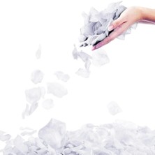 Belle Fusion Mey Ithalat® Beyaz Renk Gül Yaprağı Şekilli Konfeti 10 Paket 1000 Adet