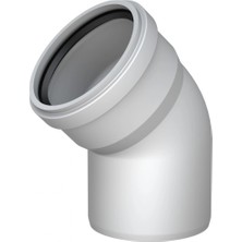 Belle Fusion Mey Ithalat® Pvc Atık Su Borusu 45 Derece 125 mm 10 Adet