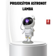 Belle Fusion Mey Ithalat® Bluetooth Müzikli Astronot Projeksiyon Lambası Yıldız ve Ay Efektli