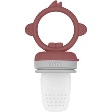 Belle Fusion Mey Ithalat®   Silikon Püre Meyve Sebze Emziği Velvet Rose / Powder Grey