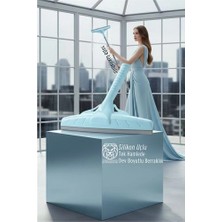 Belle Fusion Mey Ithalat® 33 cm Silikon Uçlu Profesyonel Cam Çekçek - Tasarım Estetiği ve Kusursuz Temizlik