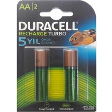 Belle Fusion Mey Ithalat® Duracell Şarj Edilebilir Kalem Pil 2'li Aa 2500 Mah